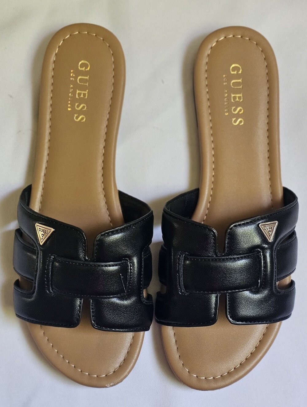 GUESS Black Slide Sandals Womens 8